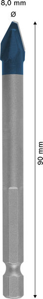 BOSCH EXPERT HEX-9 Hard Ceramic Bohrer, 8 x 90 mm BOSCH EXPERT HEX-9 Hard Ceramic Bohrer, 8 x 90 mm