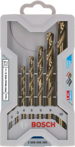 BOSCH PRO Metal HSS-G Spiralbohrer Set, 7-tlg.