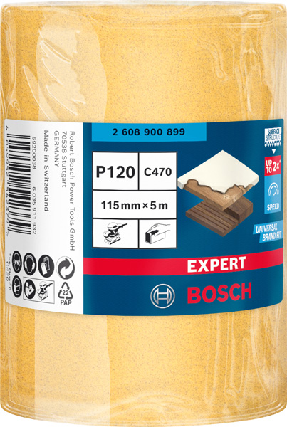 BOSCH EXPERT C470 Schleifband, 115mmx5m, K120, keine Löcher BOSCH EXPERT C470 Schleifband, 115mmx5m, K120, keine Löcher