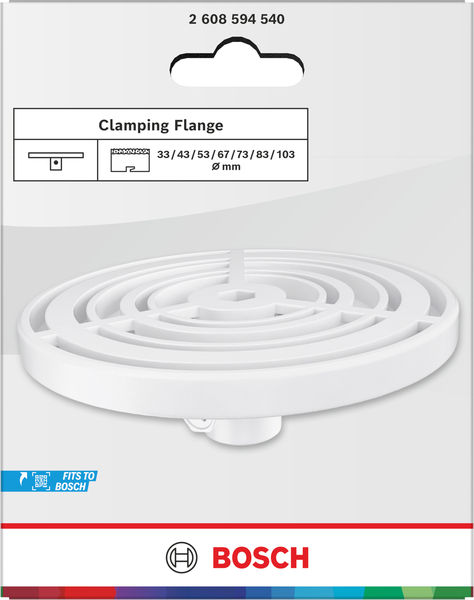 BOSCH Aufspannflansch für Brick and Soft Tile Lochsäge, 33-103 mm