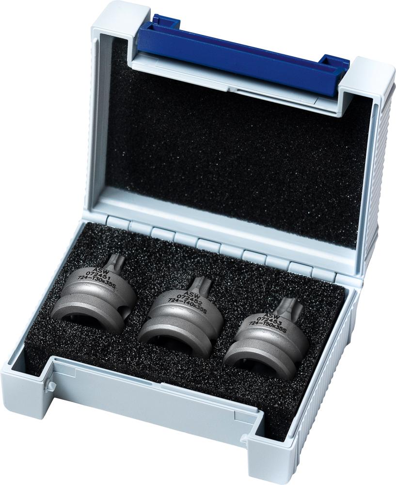 ASW Kraft- Schraubenddrehersatz 1/2"3-teilig T30-T50 Shorty ASW ASW Kraft- Schraubenddrehersatz 1/2"3-teilig T30-T50 Shorty ASW