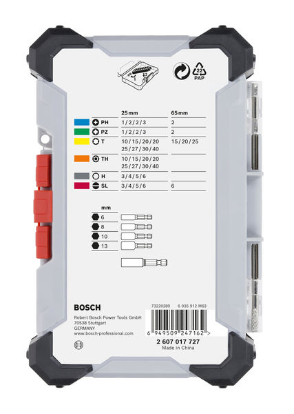 BOSCH Extra Hard Schrauberbit-Set, 43-tlg.