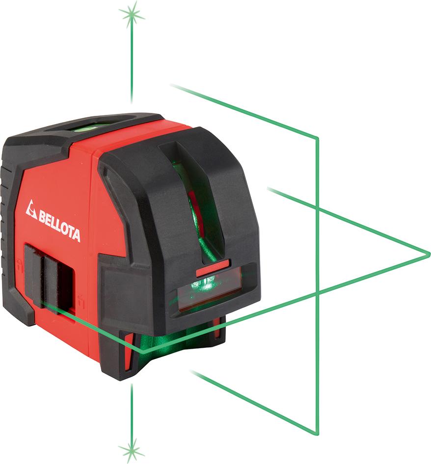 BELLOTA Laser 30m 2 Achs + Punkt,grün, Koffer und Halter Bellota