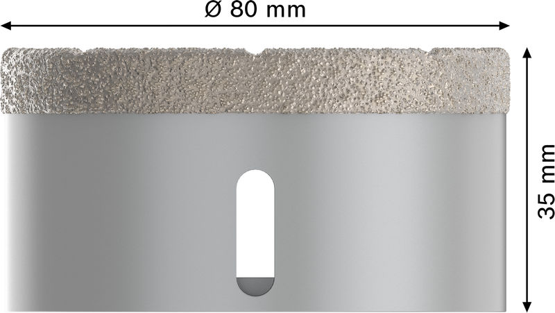BOSCH PRO Ceramic dry Trockenbohrkrone, 80 x 35 mm, X-Lock BOSCH PRO Ceramic dry Trockenbohrkrone, 80 x 35 mm, X-Lock