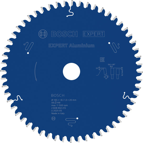 BOSCH EXPERT Aluminium Kreissägeblatt, 165x20 mm, Z56 BOSCH EXPERT Aluminium Kreissägeblatt, 165x20 mm, Z56
