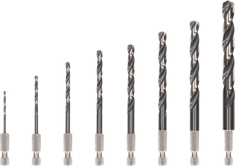 BOSCH PRO Metal HSS-G Impact Spiralbohrer Set, 8-tlg., in Box