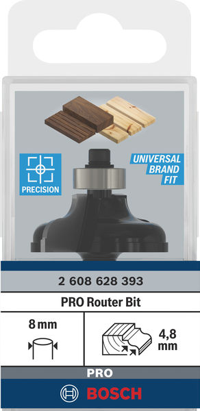 BOSCH PRO Profilfräser klassisch, R 4,8, Schaft 8 mm BOSCH PRO Profilfräser klassisch, R 4,8, Schaft 8 mm