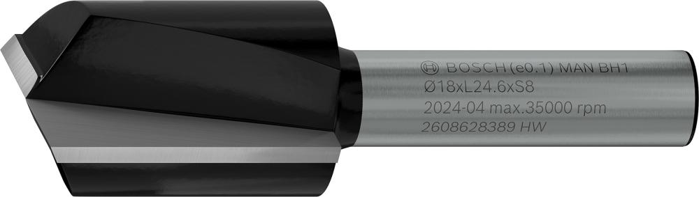 BOSCH PRO Nutfräser, zweischneidig, Ø 18 x L 24,6, Schaft 8 mm
