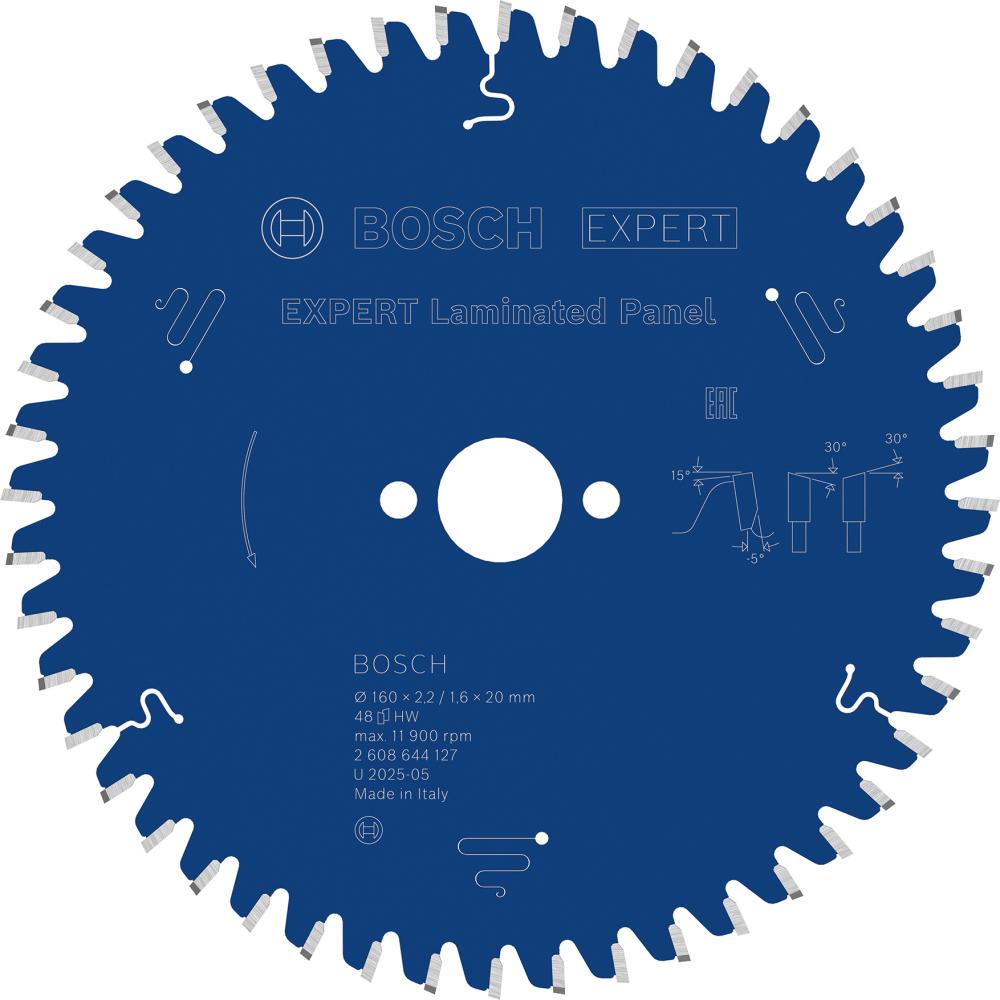 BOSCH EXPERT Laminated Panel Kreissägeblatt, 160x2,2/1,6x20 mm, Z48 BOSCH EXPERT Laminated Panel Kreissägeblatt, 160x2,2/1,6x20 mm, Z48