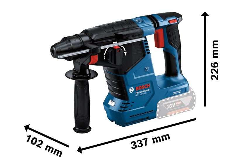 BOSCH Akku-Bohrhammer GBH 18V-24 C + 2 x GBH 18V 5,0 Ah GAL 1880 CV in L-BOXX BOSCH Akku-Bohrhammer GBH 18V-24 C + 2 x GBH 18V 5,0 Ah GAL 1880 CV in L-BOXX