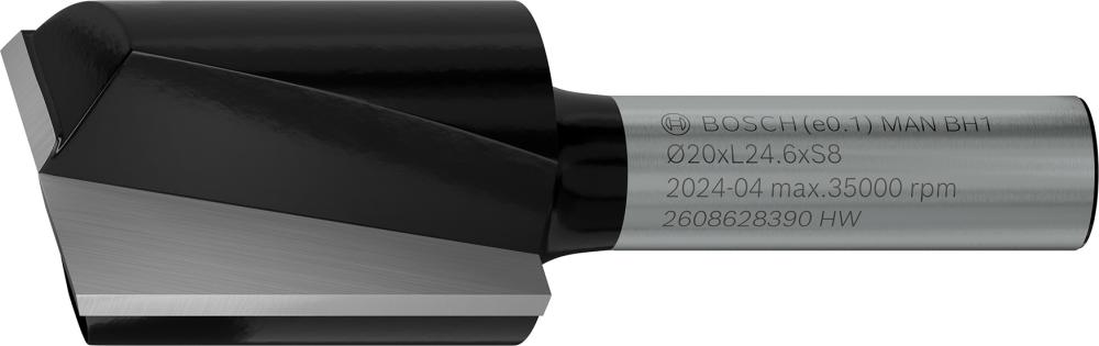 BOSCH PRO Nutfräser, zweischneidig, Ø 20 x L 24,6, Schaft 8 mm BOSCH PRO Nutfräser, zweischneidig, Ø 20 x L 24,6, Schaft 8 mm