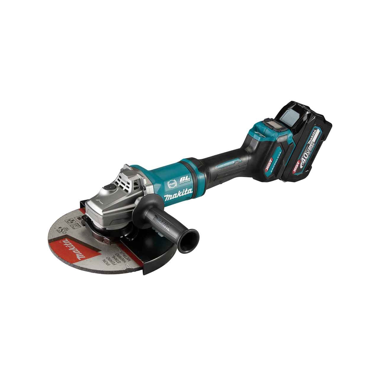 MAKITA Akku-Winkelschleifer 40V max. / 5,0 Ah, 2 Akkus + Ladegerät im Transportkoffer GA038GT201