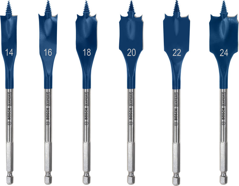 BOSCH EXPERT Self Cut Speed Flachfräsbohrer-Set, 14/16/18/20/22/25/24/32, 6?tlg.