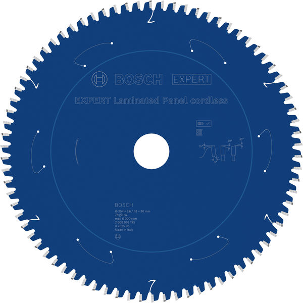 BOSCH EXPERT Laminated Panel Kreissägeblatt, 254x30 mm, Z78 BOSCH EXPERT Laminated Panel Kreissägeblatt, 254x30 mm, Z78
