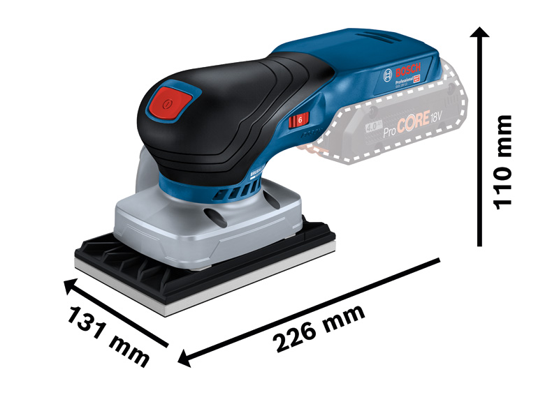 BOSCH Akku-Schwingschleifer GSS 18V-13 Professional