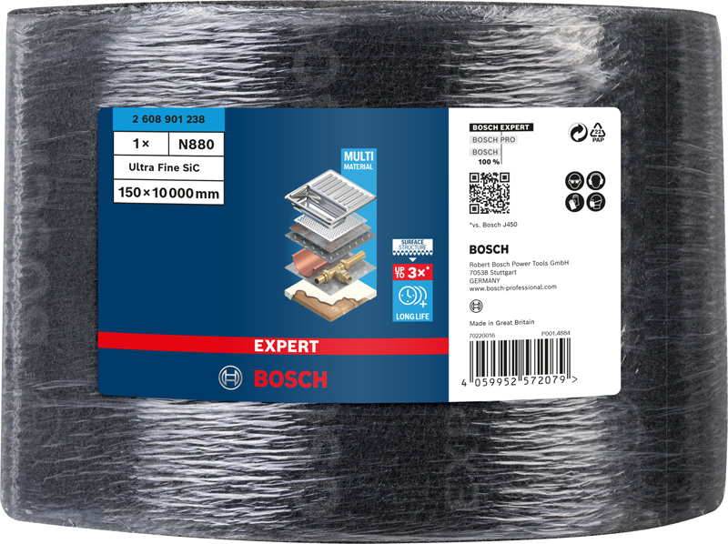 BOSCH EXPERT N880 Vliesrolle, 150x10mm, Ultra feines SiC