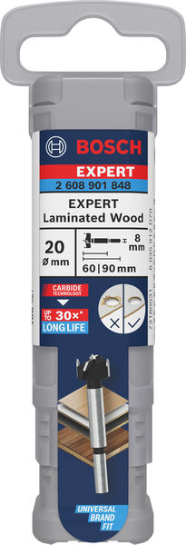 BOSCH EXPERT Laminated Wood Scharnierlochbohrer, 20 x 60 x 90 mm BOSCH EXPERT Laminated Wood Scharnierlochbohrer, 20 x 60 x 90 mm