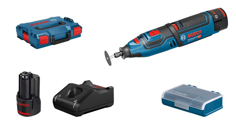 BOSCH Akku-Rotationswerkzeug GRO 12V-35, 2 x Akku GBA 12V 2.0Ah in L-BOXX BOSCH Akku-Rotationswerkzeug GRO 12V-35, 2 x Akku GBA 12V 2.0Ah in L-BOXX