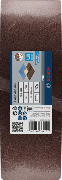 BOSCH PRO X440 Schleifband, 75 x 533 mm, 150, 10-tlg.