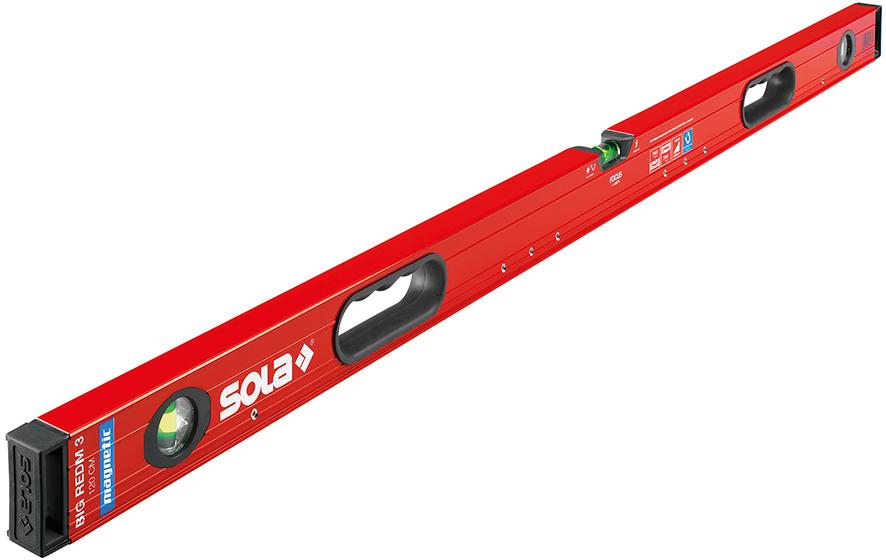 SOLA Magnet-Wasserwaage LM Big REDM 3 120cm pulverbeschichtet Sola