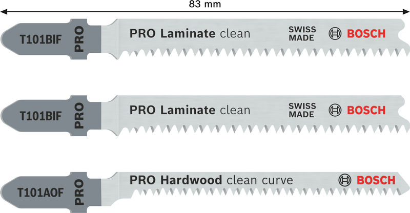 BOSCH PRO Laminate Set, T-Schaft, 3-tlg. BOSCH PRO Laminate Set, T-Schaft, 3-tlg.