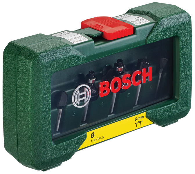 BOSCH 6-teiliges HM-Fräser-Set (6 mm Schaft) BOSCH 6-teiliges HM-Fräser-Set (6 mm Schaft)