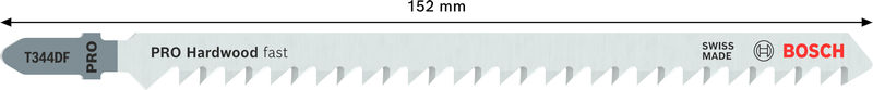 BOSCH PRO Hardwood fast T344DF Stichsägeblatt, 152 mm, 25-tlg.