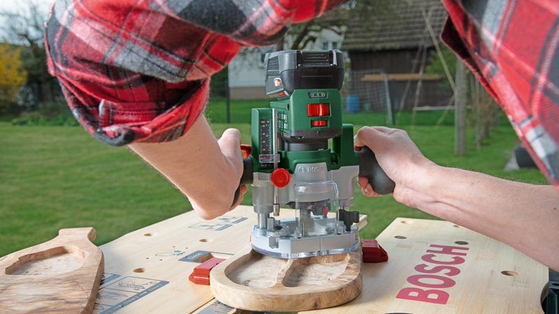 BOSCH Akku-Fräse Router Combi Set