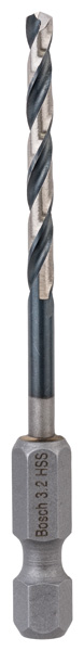 BOSCH HSS Spiralbohrer mit Sechskantschaft 3,2 mm BOSCH HSS Spiralbohrer mit Sechskantschaft 3,2 mm
