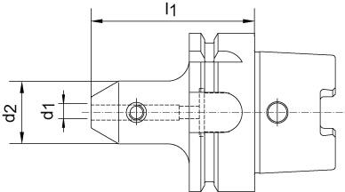 FORTIS Flächenspannfutter DIN69893A HSK-A63 10x65mm FORTIS