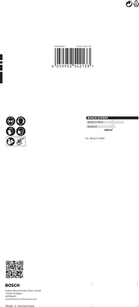 BOSCH EXPERT C470 Schleifblatt, 115x230mm, K100, 14 Löcher, 10-tlg.