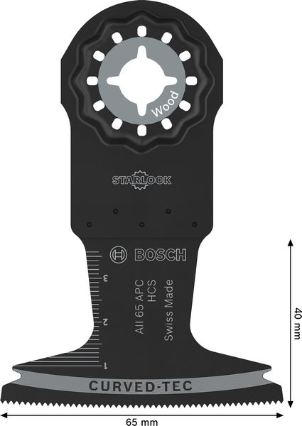 BOSCH AII 65 APC Holz Tauchsägeblatt, Starlock, 65 x 40 mm