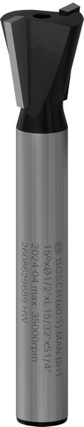BOSCH PRO Zinkenfräser, 15°, Schaft 1/4"