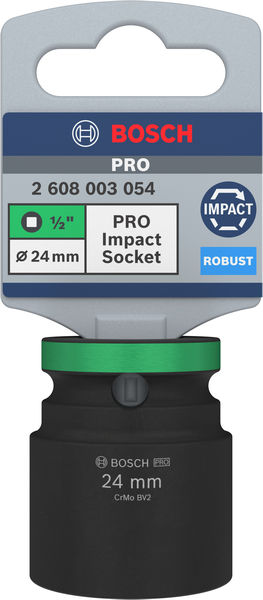 BOSCH PRO Impact Steckschlüsselsatz, 1/2", 24 mm, Standard