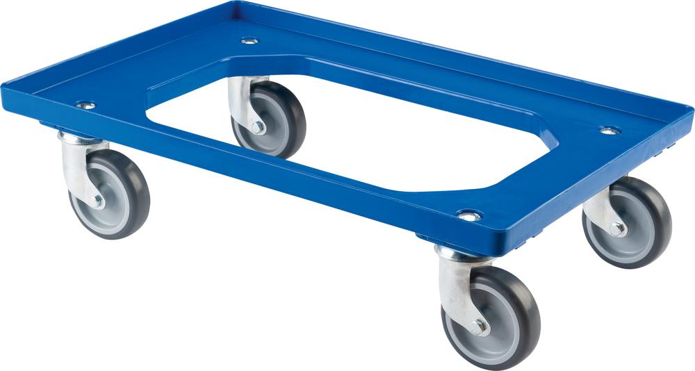 BS ROLLEN Allzweckrollersammler mit Platte TPR, blau, TK 250kg BS ROLLEN Allzweckrollersammler mit Platte TPR, blau, TK 250kg