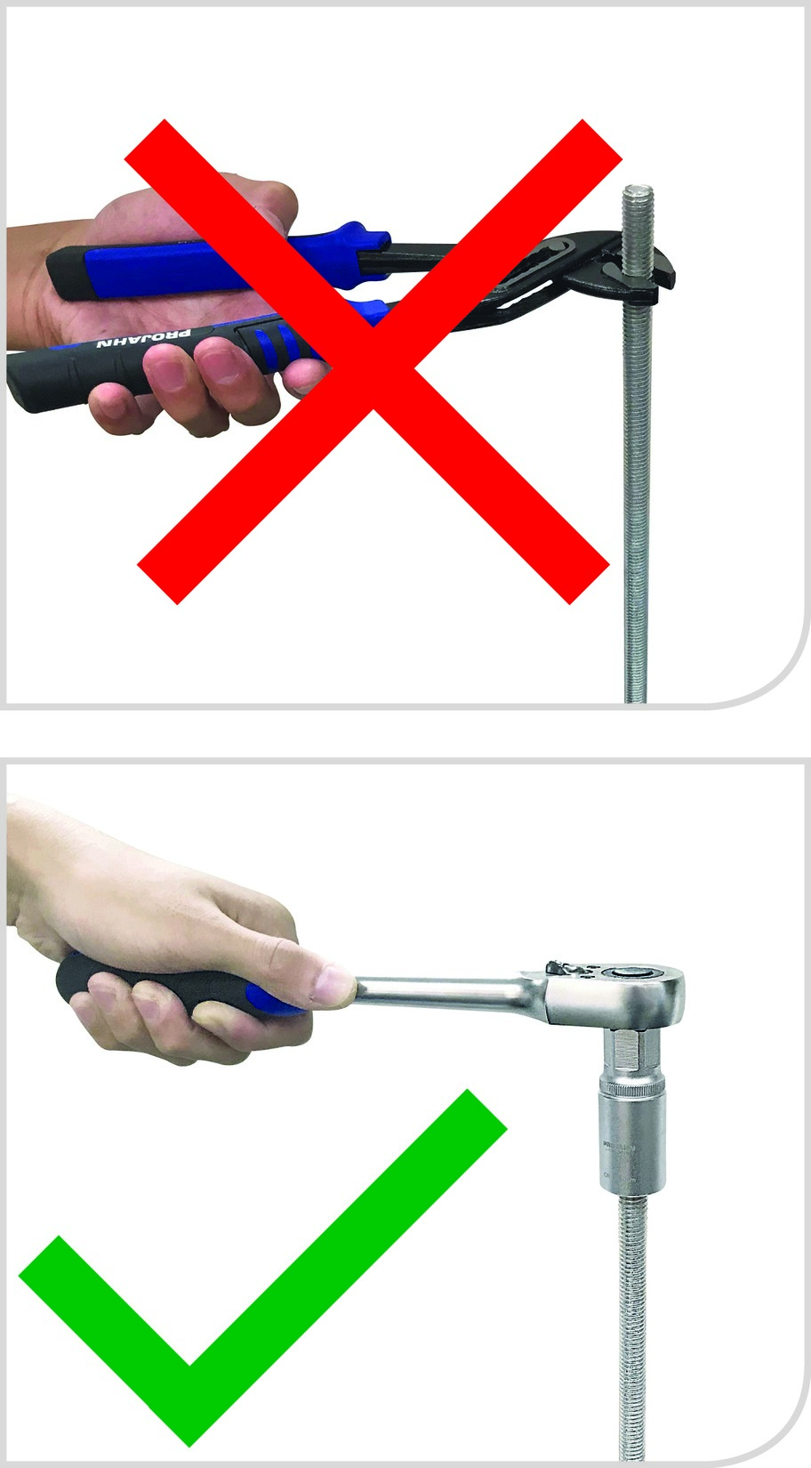 PROJAHN 1/2" (12.5mm) Steckschlüssel-Einsatz für Gewindestangen, Stockschrauben und Stehbolzen M10 PROJAHN 1/2" (12.5mm) Steckschlüssel-Einsatz für Gewindestangen, Stockschrauben und Stehbolzen M10