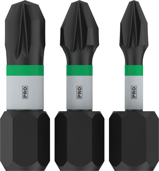 BOSCH PRO PZ Impact Bit Set, 25 mm, 3-tlg BOSCH PRO PZ Impact Bit Set, 25 mm, 3-tlg