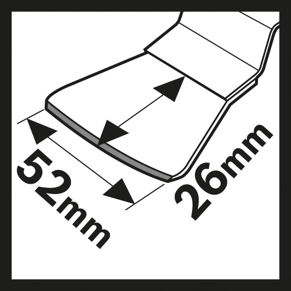 BOSCH HCS Schaber ATZ 52 SC, biegesteif, 52 x 26 mm, 10er-Pack BOSCH HCS Schaber ATZ 52 SC, biegesteif, 52 x 26 mm, 10er-Pack