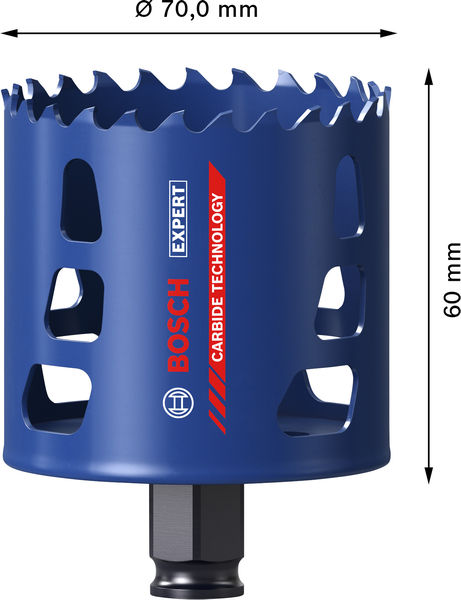 BOSCH EXPERT Multi Material Power Change Plus-Lochsäge, 70 x 60 mm