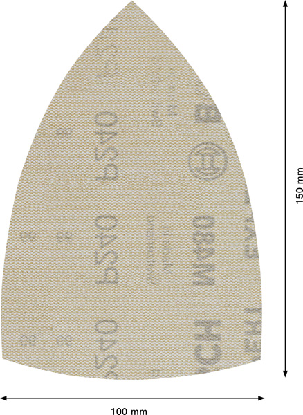 BOSCH EXPERT M480 Schleifnetz, 100x150mm, K24, 10-tlg.