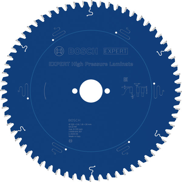 BOSCH EXPERT High Pressure Laminate Kreissägeblatt, 235x2,8/1,8x30 mm, Z64 BOSCH EXPERT High Pressure Laminate Kreissägeblatt, 235x2,8/1,8x30 mm, Z64