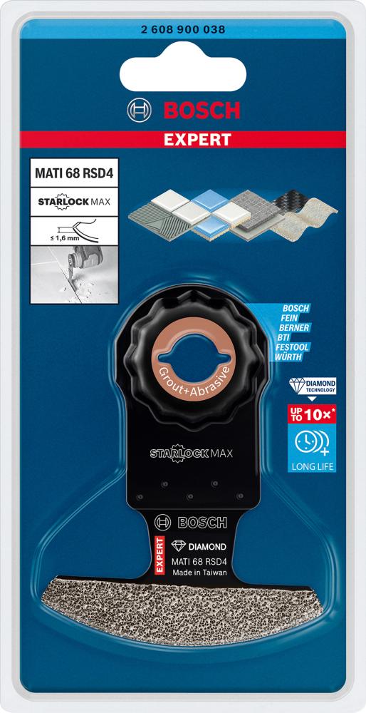 BOSCH EXPERT MATI 68 RSD4 Ecklatt für Multifunktionswerkzeuge, 68 x 10 mm