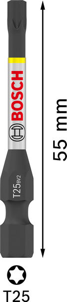 BOSCH PRO Torx Impact Bit, T25, 55 mm, 15-tlg.