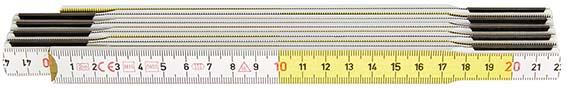 HULTAFORS Holz-Gliedermaßstab Nr. 270-2-10 weiß-gelb, 2m HULTAFORS Holz-Gliedermaßstab Nr. 270-2-10 weiß-gelb, 2m