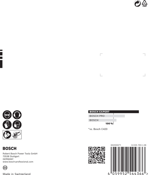 BOSCH EXPERT C470 Schleifscheibe, 125mm, K240, Multilochung, 5-tlg.