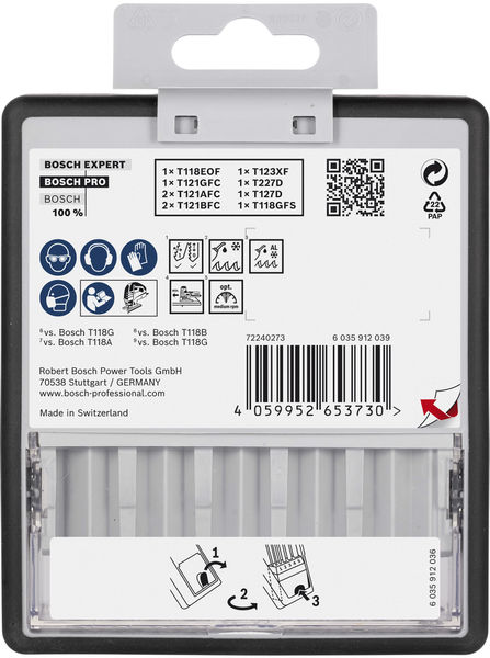 BOSCH PRO Metal and Alu Stichsägeblatt Set, 92 mm, 10-tlg. BOSCH PRO Metal and Alu Stichsägeblatt Set, 92 mm, 10-tlg.