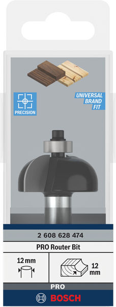 BOSCH PRO Hohlkehlfräser, R 12, Schaft 12 mm BOSCH PRO Hohlkehlfräser, R 12, Schaft 12 mm
