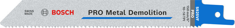 BOSCH PRO Metal Demolition S925VF Säbelsägeblatt, 1,25 x 19 x 150 mm, 5-tlg. BOSCH PRO Metal Demolition S925VF Säbelsägeblatt, 1,25 x 19 x 150 mm, 5-tlg.