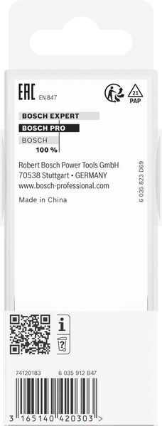 BOSCH PRO Nutfräser, zweischneidig, Ø 18 x L 40, Schaft 12 mm