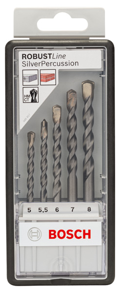BOSCH 5-tlg. CYL-3 Betonbohrer-Set, Robust Line, 5-8 mm BOSCH 5-tlg. CYL-3 Betonbohrer-Set, Robust Line, 5-8 mm
